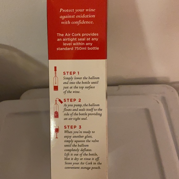 Air Cork Wine Preserver - Burgundy - Picture 6 of 6